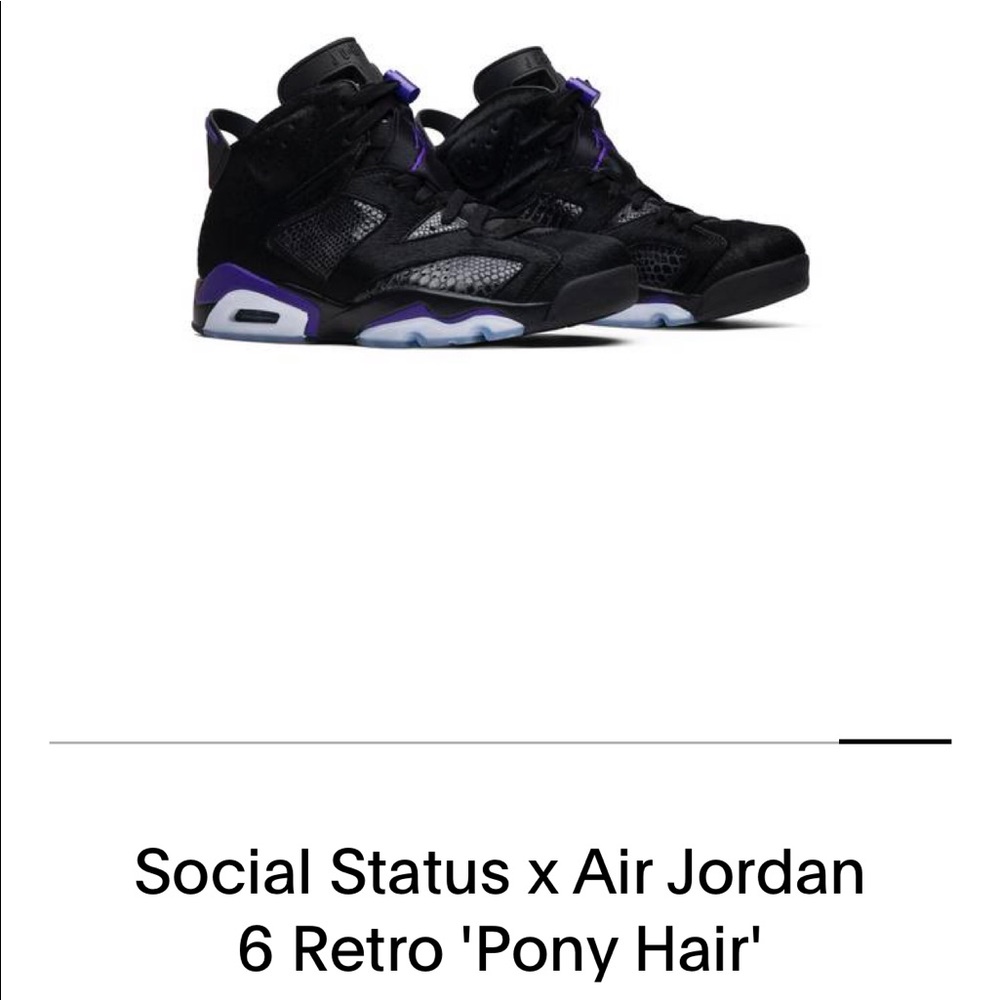 Social Status x Air Jordan 6 retro ‘pony hair’
